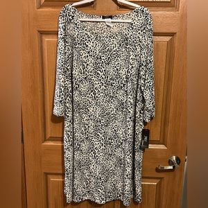 Plus size Animal Print Midi Dress